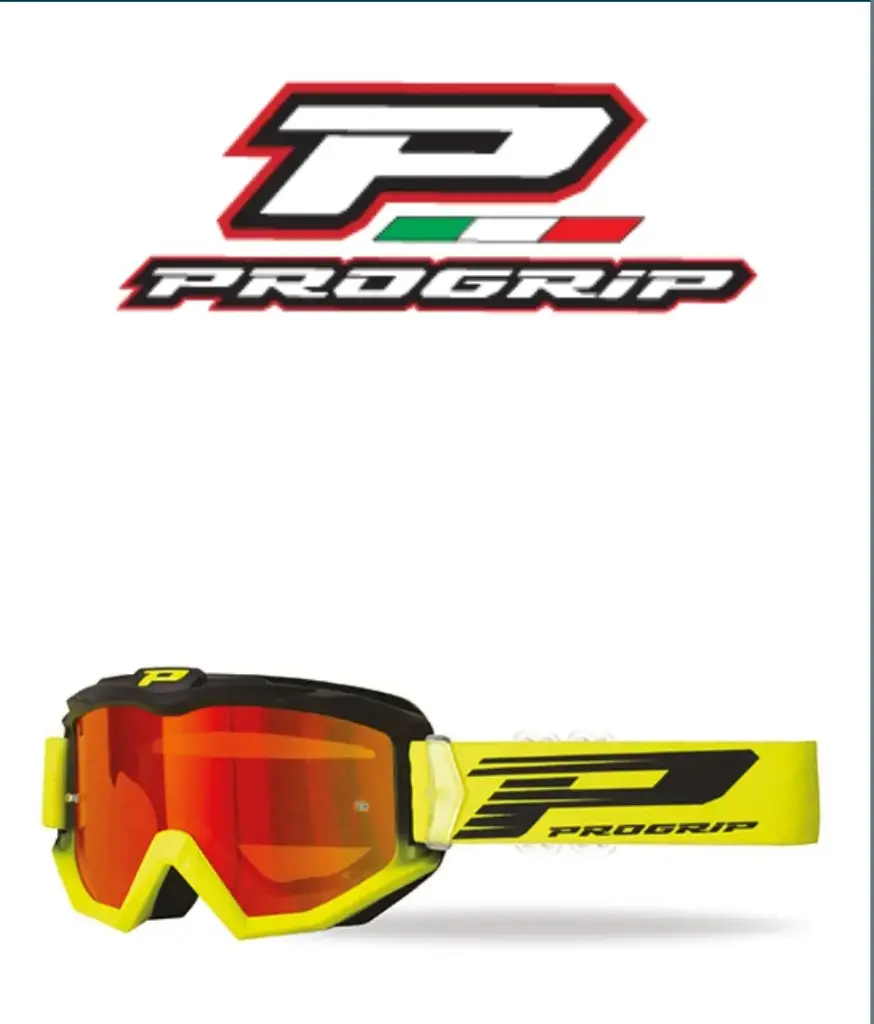Masque ProGrip Atzaki Mirror Two 3201 Jaune Fluo/Noir OTG
