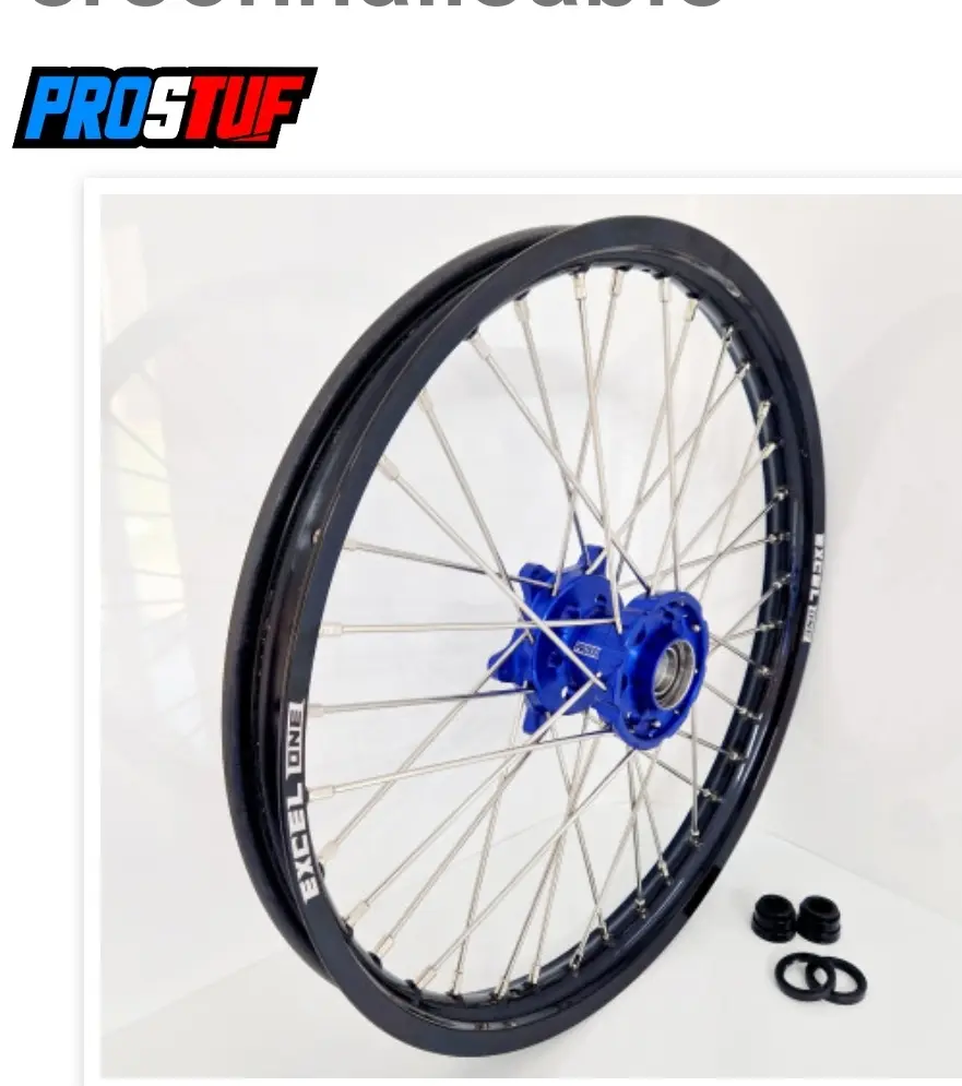 Roue complète avant FUSION EXCEL/PROSTUF SHERCO 21x1.60 Noir/Bleu