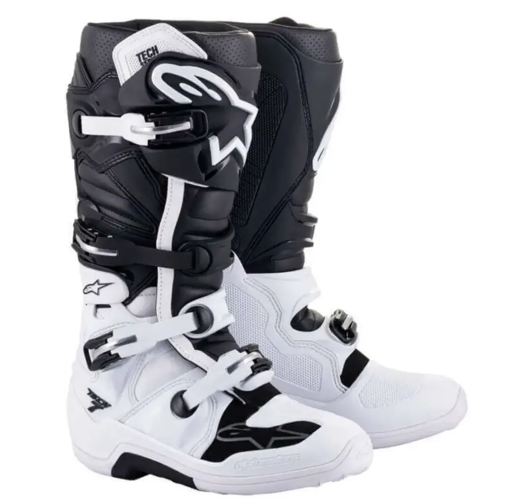 Bottes ALPINESTARS Tech7 Blanc/Noir