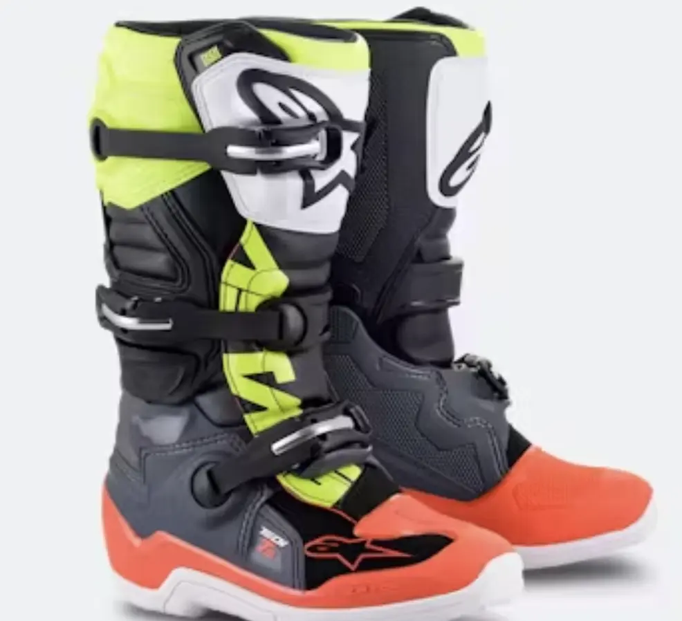 Bottes ALPINESTARS Tech7S Gris/Rouge/Jaune