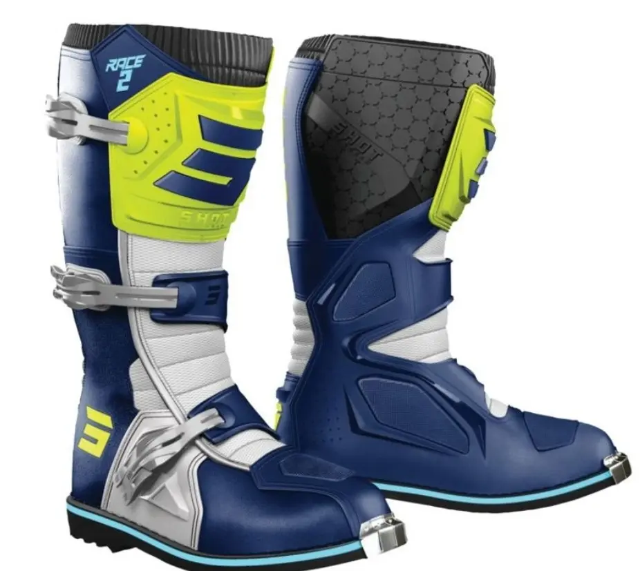 Bottes SHOT RACE2 KID Blue/Neon Yellow