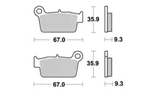 Plaquette de Frein Arrière YAMAHA YZ/YZF 2003-2023