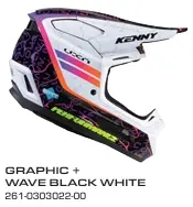 Casque KENNY Performance Graphic+ Wave Black White 2026 (S 55/56cm)