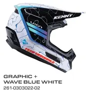 Casque KENNY Performance Graphic+ Wave Blue White 2026 (S 55/56cm)