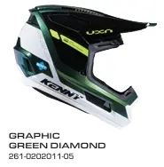 Casque KENNY Performance Graphic Green Diamond 2026 (S 55/56cm)