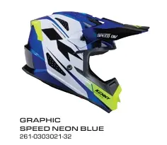 Casque KENNY Track Graphic Speed Neon Blue 2026
