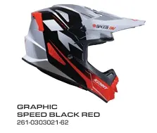 Casque KENNY Track Graphic Speed Black Red 2026