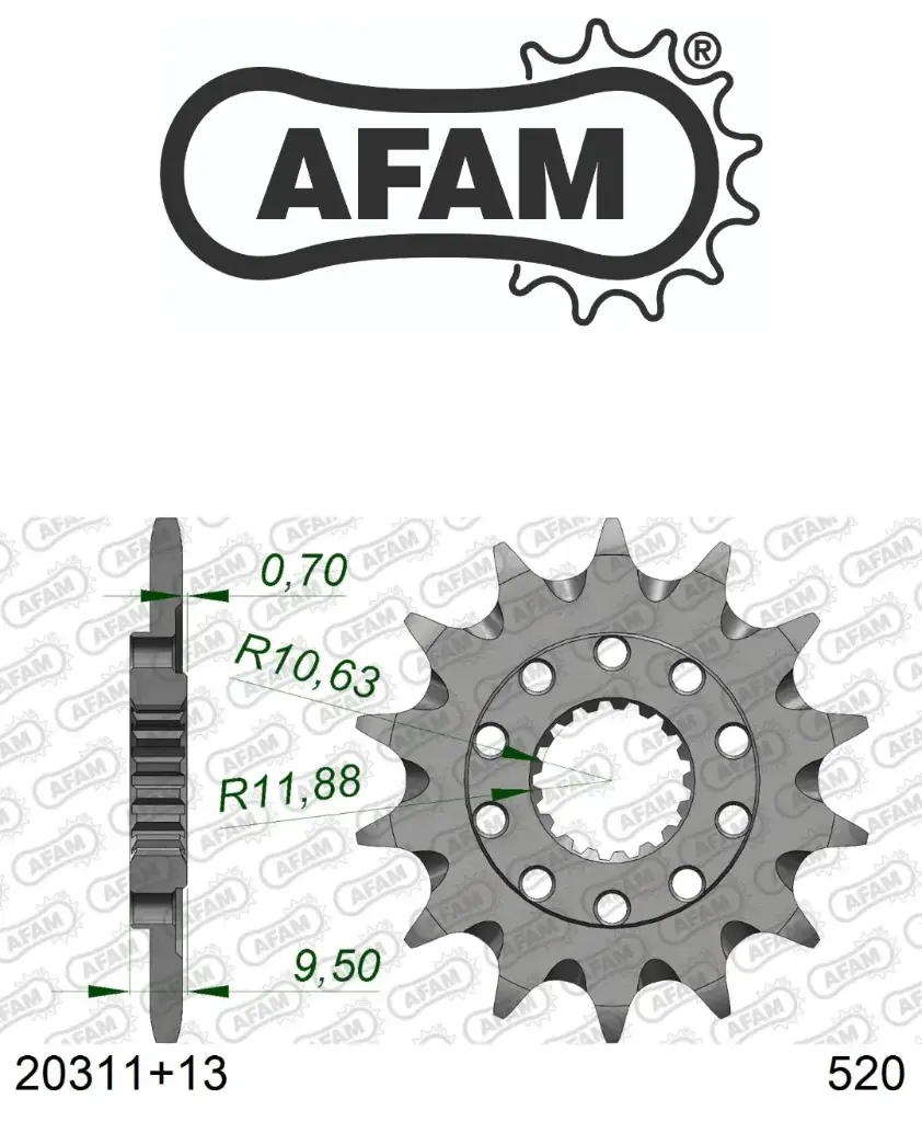 Pignon #520 SC AFAM HONDA 2020-2025