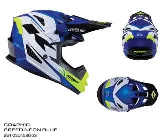Casque KENNY Track Graphic  Speed Neon Blue 2026