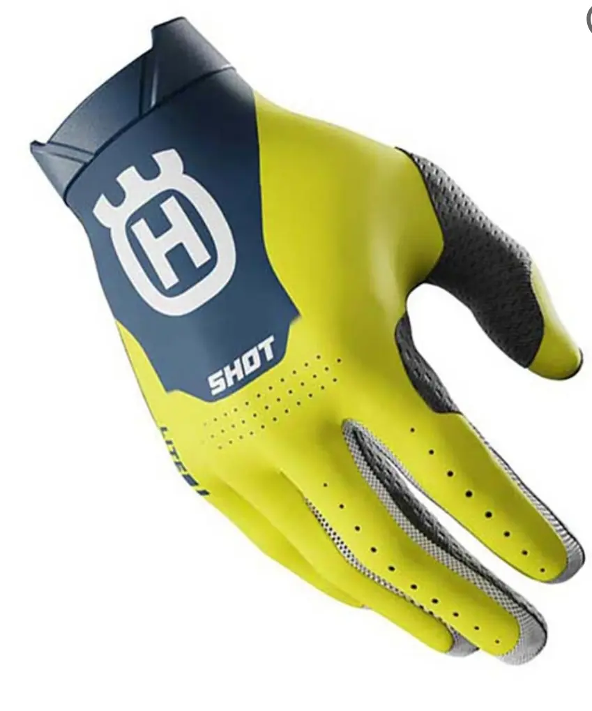 Gants SHOT LITE HUSQVARNA Bleu/Jaune