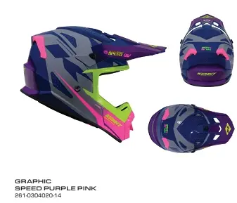Casque KENNY Track Graphic Speed Purple Pink 2026