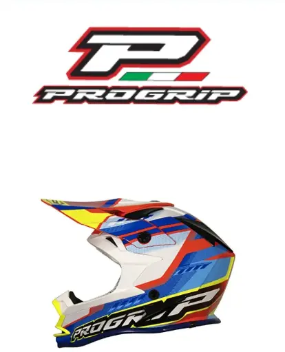 Casque PROGRIP KID Orange/Bleu Clair