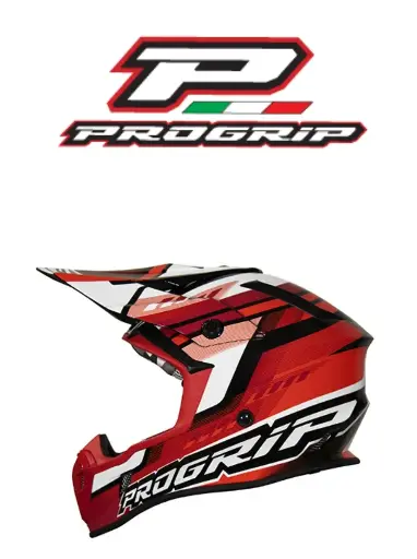 Casque PROGRIP Rouge/Blanc