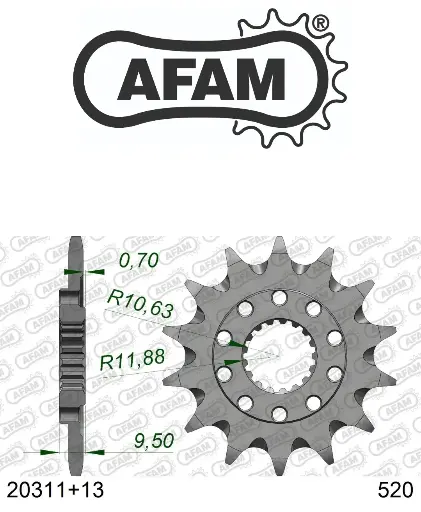 Pignon #520 SC AFAM HONDA 2020-2025