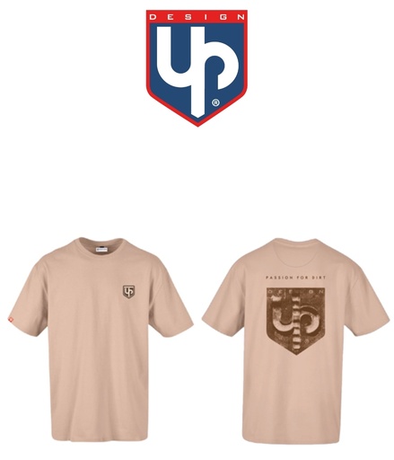 [88TSMCO3XL] Tee-Shirt Up Design Track Beige