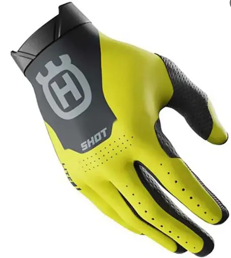 [A06-13A1-A01] Gants SHOT LITE HUSQVARNA Black/Jaune