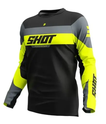 [A06-12D1-B02] Maillot SHOT DEVO LEAGUE Neon/Yellow
