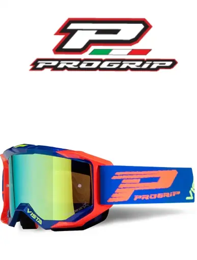 [3303FL18BOF] Masque ProGrip Vista 3303 Mirror Bleu/Orange fluo OTG