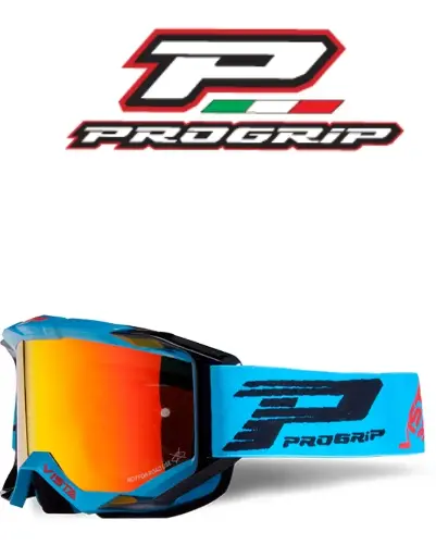[3303FL18TUN] Masque ProGrip Vista 3303 Mirror Turquoise/Noir OTG