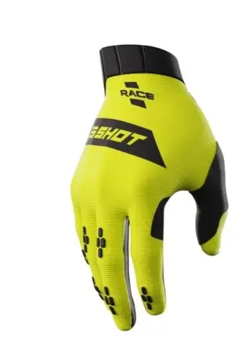 [A07-13B3-A01] Gants SHOT RACE KID Neon Yellow