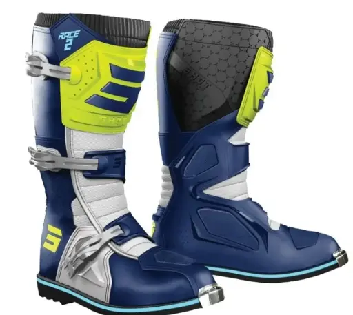 Bottes SHOT RACE2 KID Blue/Neon Yellow