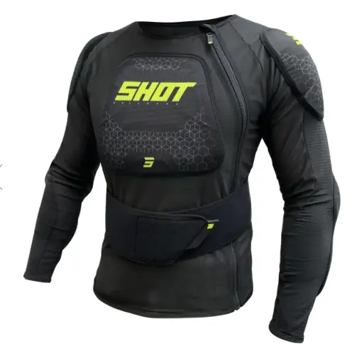 [A06-131-AK1] Gilet de Protection SHOT AIRLIGHT KID Black/Neon Yellow