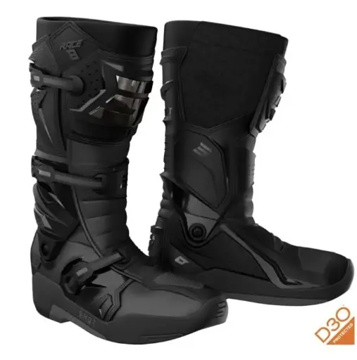 [A07-24A1-B02] Bottes SHOT RACE 8 Black Chrome