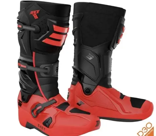 [A07-24A1-B05] Bottes SHOT RACE 8 Black Red
