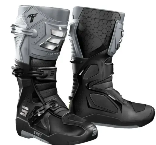 [A09-24B1-A06] Bottes SHOT RACE 6 Grey Chrome