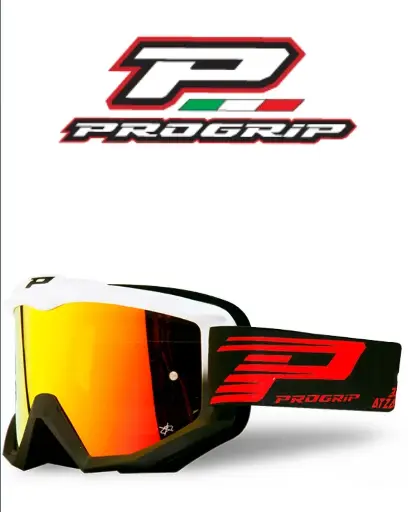 [3201FLBLN] Masque ProGrip Atzaki Mirror Two 3201  Blanc/Noir OTG