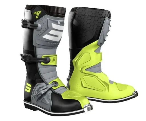 [A06-24C1-A01] Bottes SHOT RACE 2 Black Grey Neon Yellow