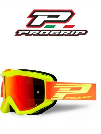 [3201FLJF] Masque ProGrip Atzaki Mirror 3201 Jaune Fluo OTG