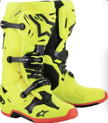 [34102999] Bottes ALPINESTARS Tech10 Jaune/Noir/Rouge