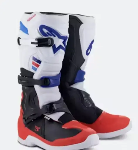 [34102835] Bottes ALPINESTARS Tech 3 Blanc/Rouge/Bleu Foncé