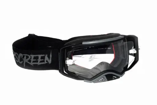 [001-017-04] Masque AirScreen AERO 04 EX avec Ecran Ouvrant Noir/Gris/