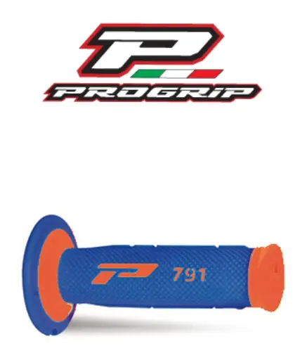 [7910FB] Poignée PROGRIP OrangeFluo/Bleu